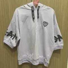 ピンクラテ フード付き 半袖 Tシャツ XXS/140