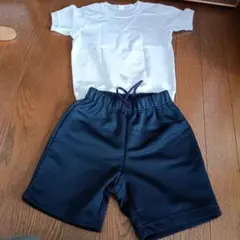 子供用体操服セット（白Tシャツ・紺ショートパンツ）