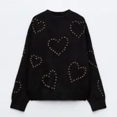 ZARA ザラ　ハートビーズ　ニット　セーター