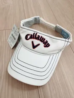 【新品】Callaway レディース バイザー ホワイト 55-57cm