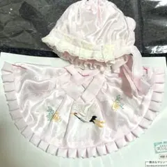 女の子用刺繍入り和装小物　セット　お宮参り スタイ よだれかけ 帽子