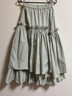 【新品同様】ユナイテッドアローズ ティアードフリルスカート グレー S