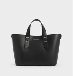 CHARLES & KEITH シャナイア ダブルハンドルスラウチーバッグ