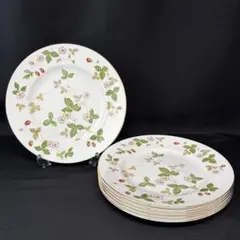 ウェッジウッド ワイルドストロベリー 20.5cm デザートプレート 6枚セット