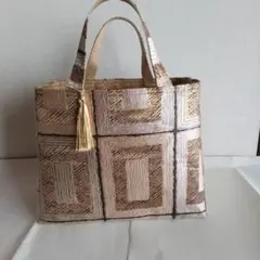 帯リメイクハンドメイドおしゃれトートバッグ