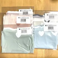 ハートモチーフ スカラップエッジ ショーツ Mサイズ ５枚セット