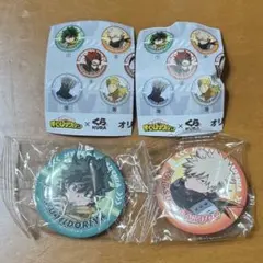 ヒロアカ　くら寿司コラボ缶バッジ　緑谷出久&爆轟勝己セット