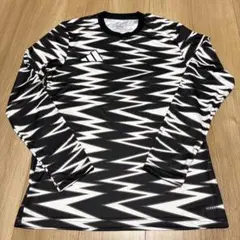 アディダス　サッカー　長袖プラシャツ　Ｌ　黒×白
