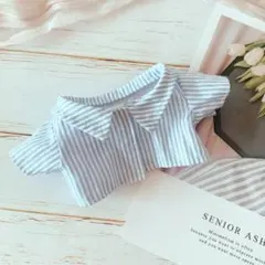 青 ブラウス 20cm服 ぬいぐるみ服 韓国 ぬい服 着ぐるみ 推し活 衣装