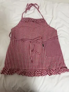 COMME CA ISM エプロン ギンガムチェック フリルのサムネイル