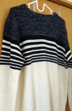 ikka Lサイズ セーター ボーダー