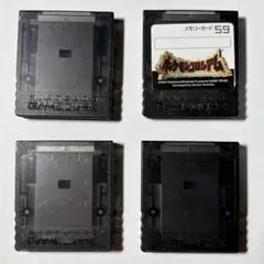 動作確認済【4枚セット】ゲームキューブ GC メモリーカード59 クリアブラック