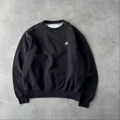 j*u様 17628 チャンピオン 刺繍ロゴ ワンポイント スウェット 黒色