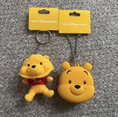 東京ディズニーリゾート くまのプーさん キーチェーン ぬいぐるみ シリコンポーチ