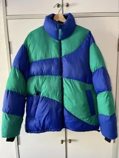 Bershka ボリューム中綿ジャケット 青緑