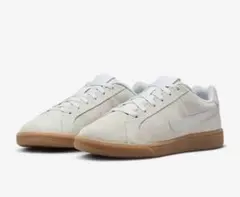 Nike コートロイヤルスエードスニーカー ライトグレー/ベージュ/ホワイト