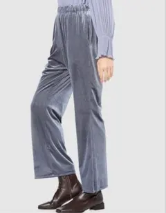 ベロア ワイドパンツ