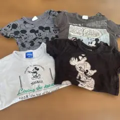 Disney ミッキーマウス Tシャツ90サイズ95サイズ4枚セット