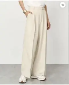 未使用タグ＊ soeju ウールライクワイドパンツ　ベージュ