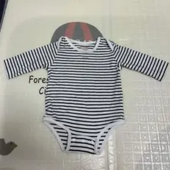 最低価格 プティマイン ロンパース 長袖 ボーダー 60 70 80男女兼用