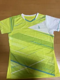 GOSENバドミントンウェア 黄緑/白 ストライプ