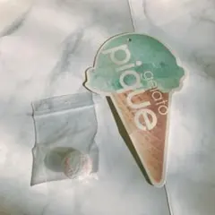 送料無料■新品未使用＊ジェラートピケ 水色ミルキーカラーのボタン　ストック品