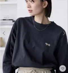 PENNEYS MOMOMART ロングTシャツ ワンポイントTシャツ ネイビー