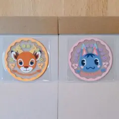 あつ森 どうぶつの森 クリアラバーコースター ペーター ブーケ 2枚セット