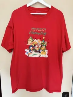 90s ディズニークリスマス99年Tシャツ　Ｌサイズ