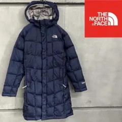 ノースフェイス ダウンコート ネイビー フード取り外し可能 キッズ130