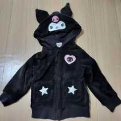 クロミ　フリース　パーカー　黒　サンリオ