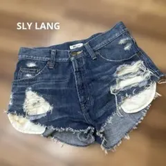 SLY LANG デニムショートパンツ ダメージ加工　サイズ1のサムネイル