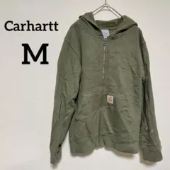 匿名✨️Carhartt 【M】オリーブ ジップアップパーカー フードパーカー