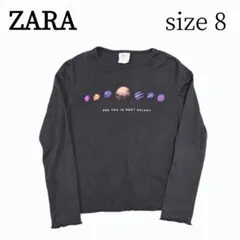 ZARA キッズ　長袖Tシャツ 宇宙プリント ブラック（8／128）