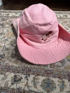 年代物　ミニーマウス刺繍 ピンク ハット