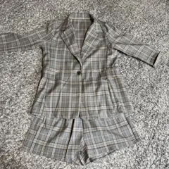 GRL ジャケットandショートパンツ　スーツ　セットアップ　チェック柄　夏