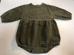 カーキコーデュロイロンパース