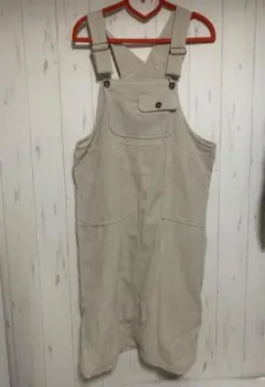 デニムサロペットスカート　オーバーオール　ロングワンピース　しまむら