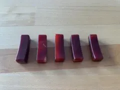 天然石 赤色系模様 箸置き 5個セット