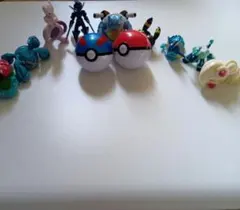 ポケモン バスボムフィギュア・9体モンスターマスターボール各1個まとめ売り