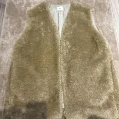 LOWRYS FARM ベージュファーベスト サイズF