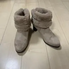 ベージュ ファー付きカジュアルブーツ　ESPERANZA LLサイズ