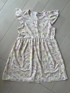 フリル袖 ピンク ワンピース 130