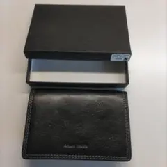 アダムスミス　ブラックレザー名刺入れ 箱付き