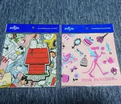 USJ限定 スヌーピー ピンクパンサー ハンカチ 2枚セット
