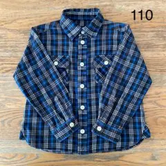 COMME CA ISM コムサイズム　長袖シャツ　ネルシャツ　110