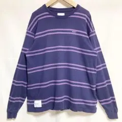 ネイタルデザイン パープル L ヘンプロングスリーブティーワイド