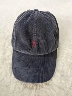 POLO ダークグレー コーデュロイキャップ