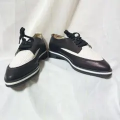 バイカラー レースアップシューズ エナメル調 24cm - メルカリ