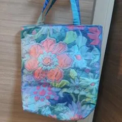花柄キルティングトートバッグ